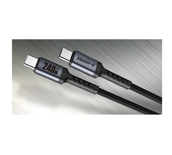 Cable De Carga Rápida Usb-c A C Antinudos 240w 2m Master-g-2