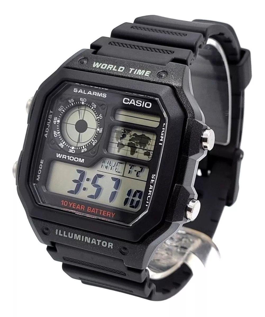 Reloj De Pulsera Casio Ae-1200wh-1bvdf Negro Para Hombre-2