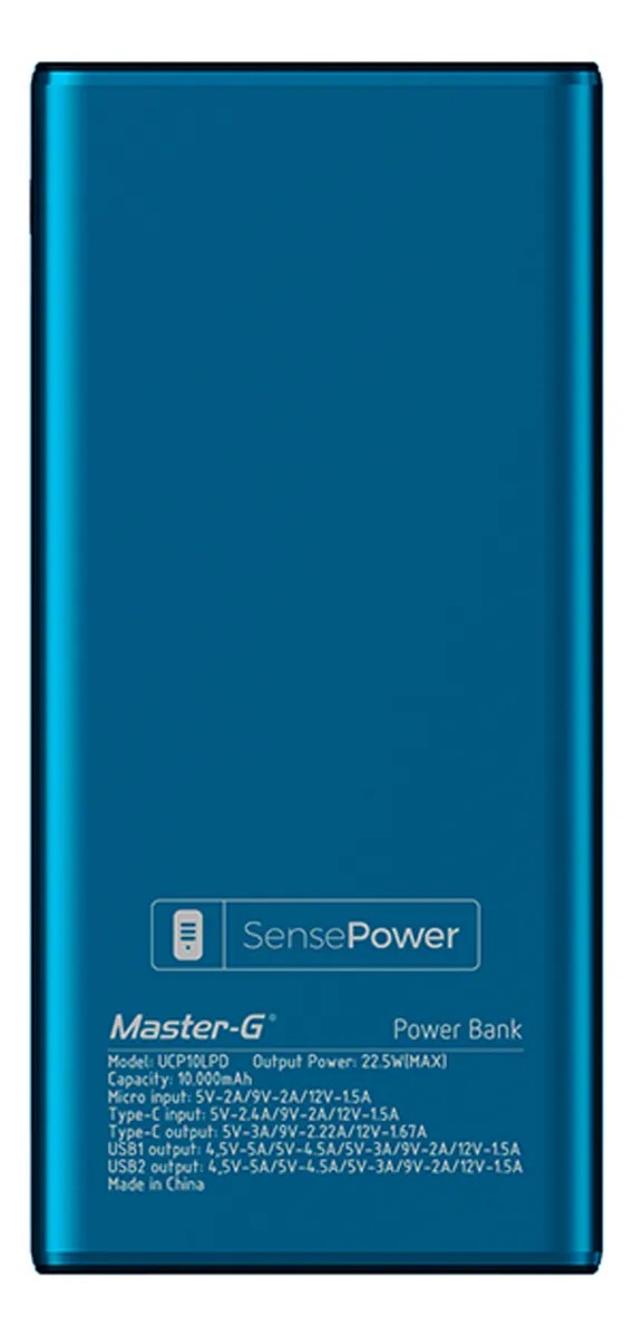 Powerbank 10000mah 22.5w Powerdelivery Master-g Carga Rapida-2