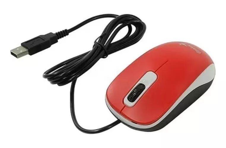 Mouse alámbrico DX-110 Óptico USB Rojo, 3 botones, Ambidiestro.-2