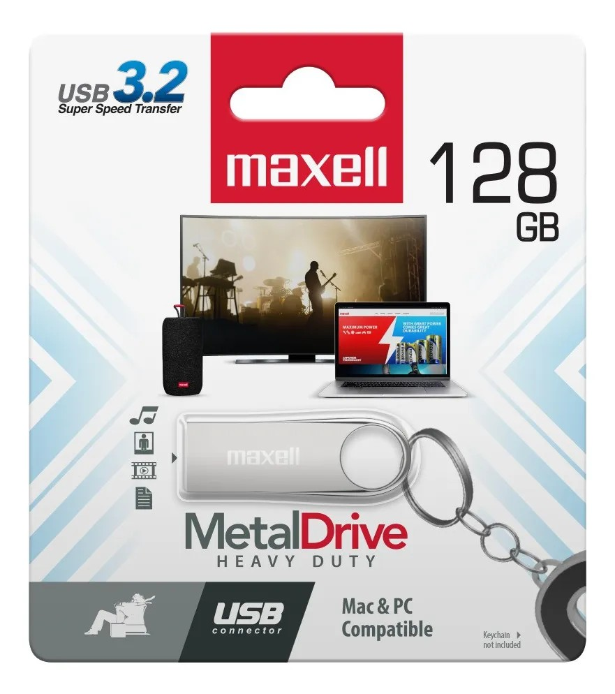 Pendrive Maxell Metálico 128gb Usb 3.2 Heavy Duty-2