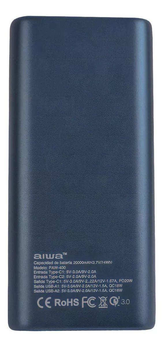 Cargador Batería Externa Power Bank 20.000mah Aiwa Paw-400.USB no SEC-4