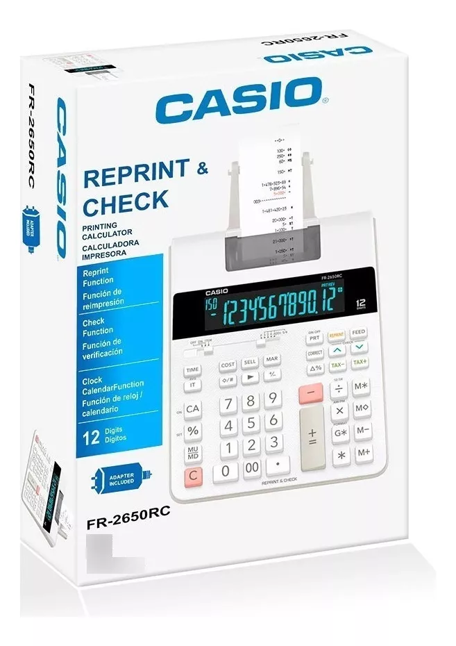 Calculadora Casio Con Impresion Fr-2650rc Incluye Adaptador-4