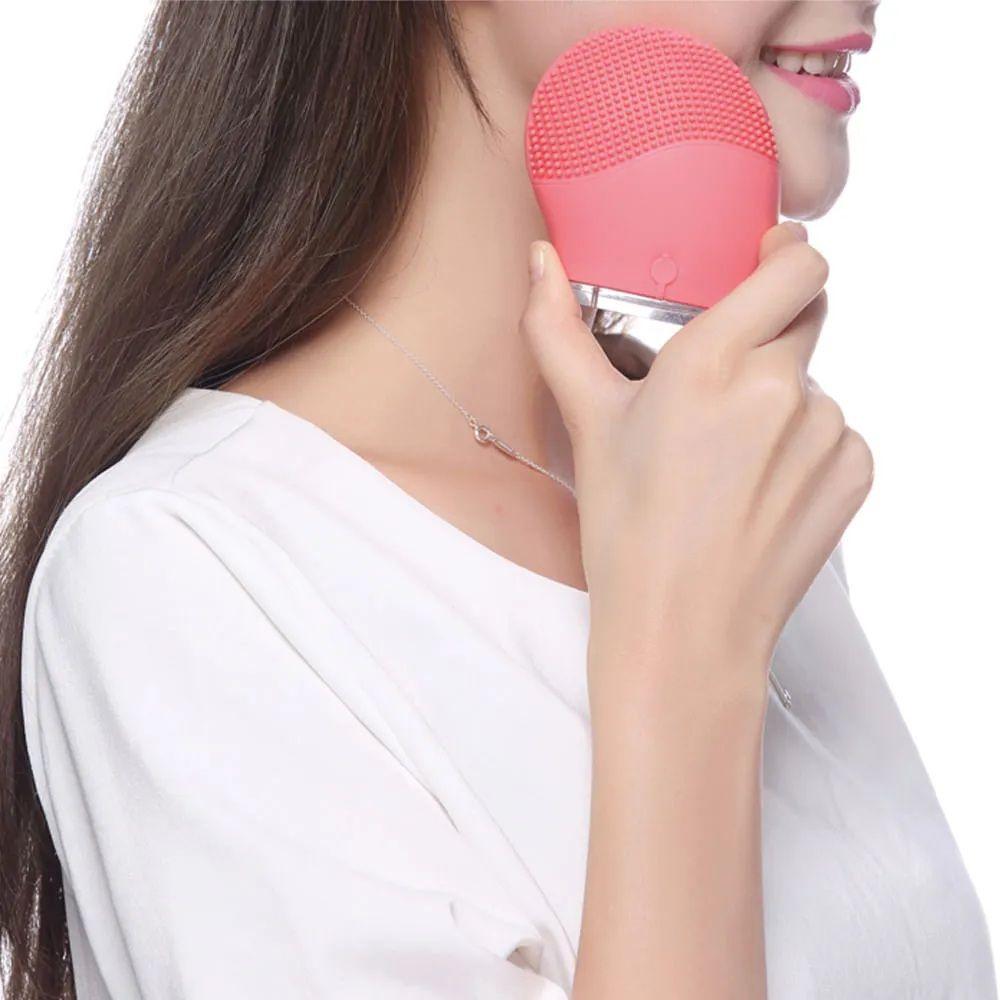 Limpiador Masajeador Facial Gama Moon Cleaner Cuerpo Piel Rosa Chicle-2