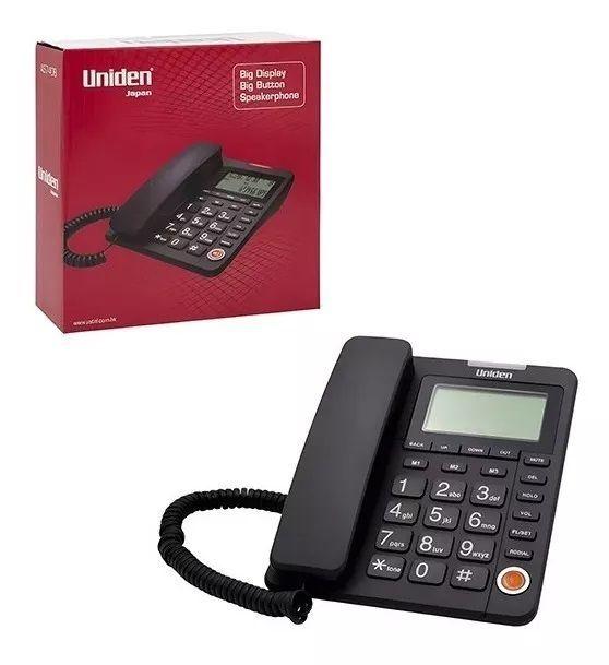 Teléfono Fijo Uniden As7408 Negro Con Visor-4