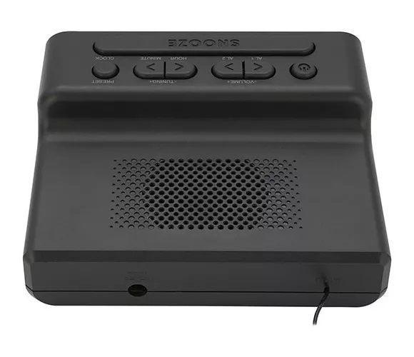 Radio Reloj Despertador Con Alarma Digital Philco Negro-4