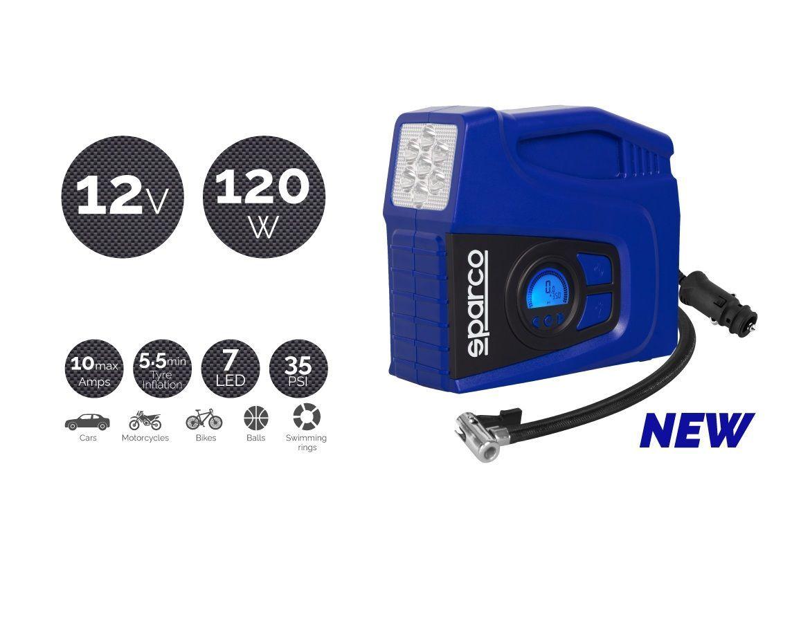 Compresor Inflador De Neumaticos 12v Sparco Spt163 120w-4