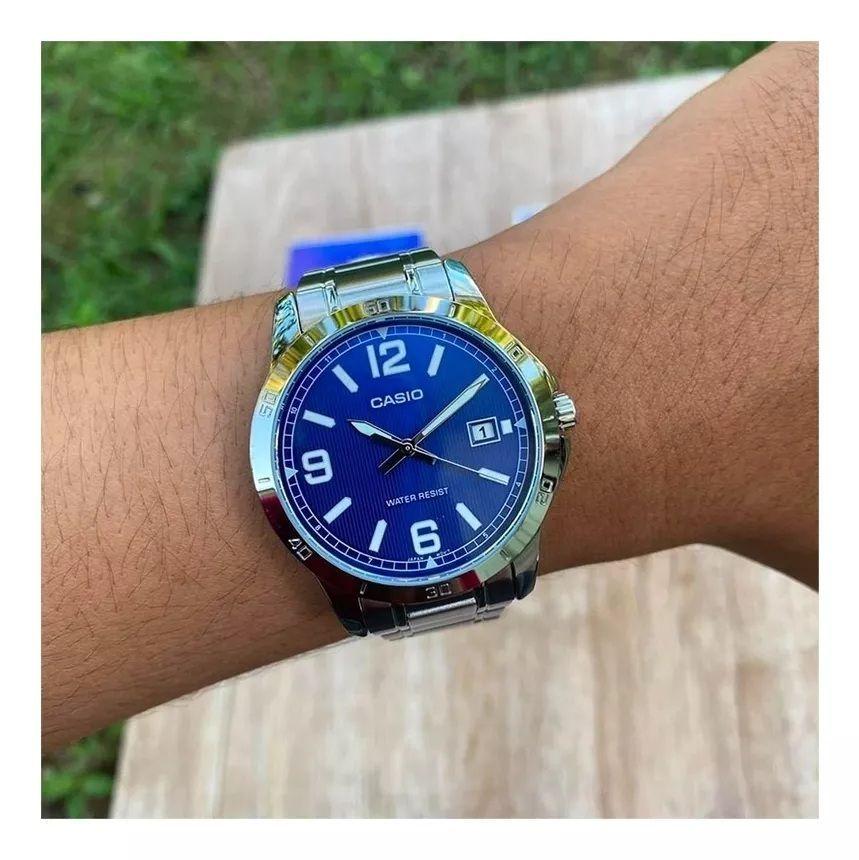 Reloj Casio Mtp-v004d-2budf Acero Inoxidable Hombre Plateado-3