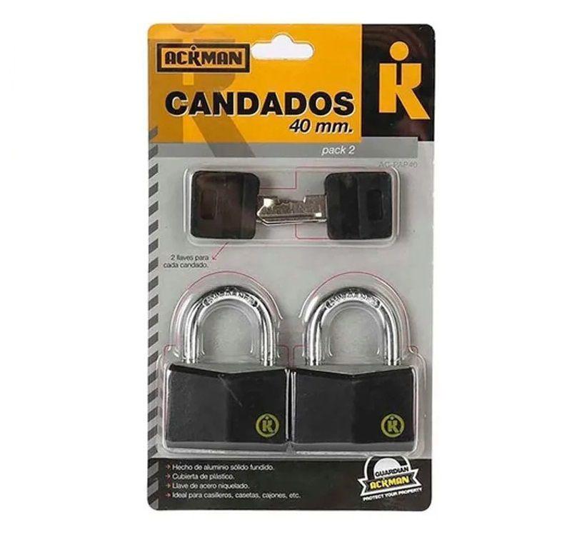 Kit De Candados De Seguridad Ackman 40mm 2 Unidades-4