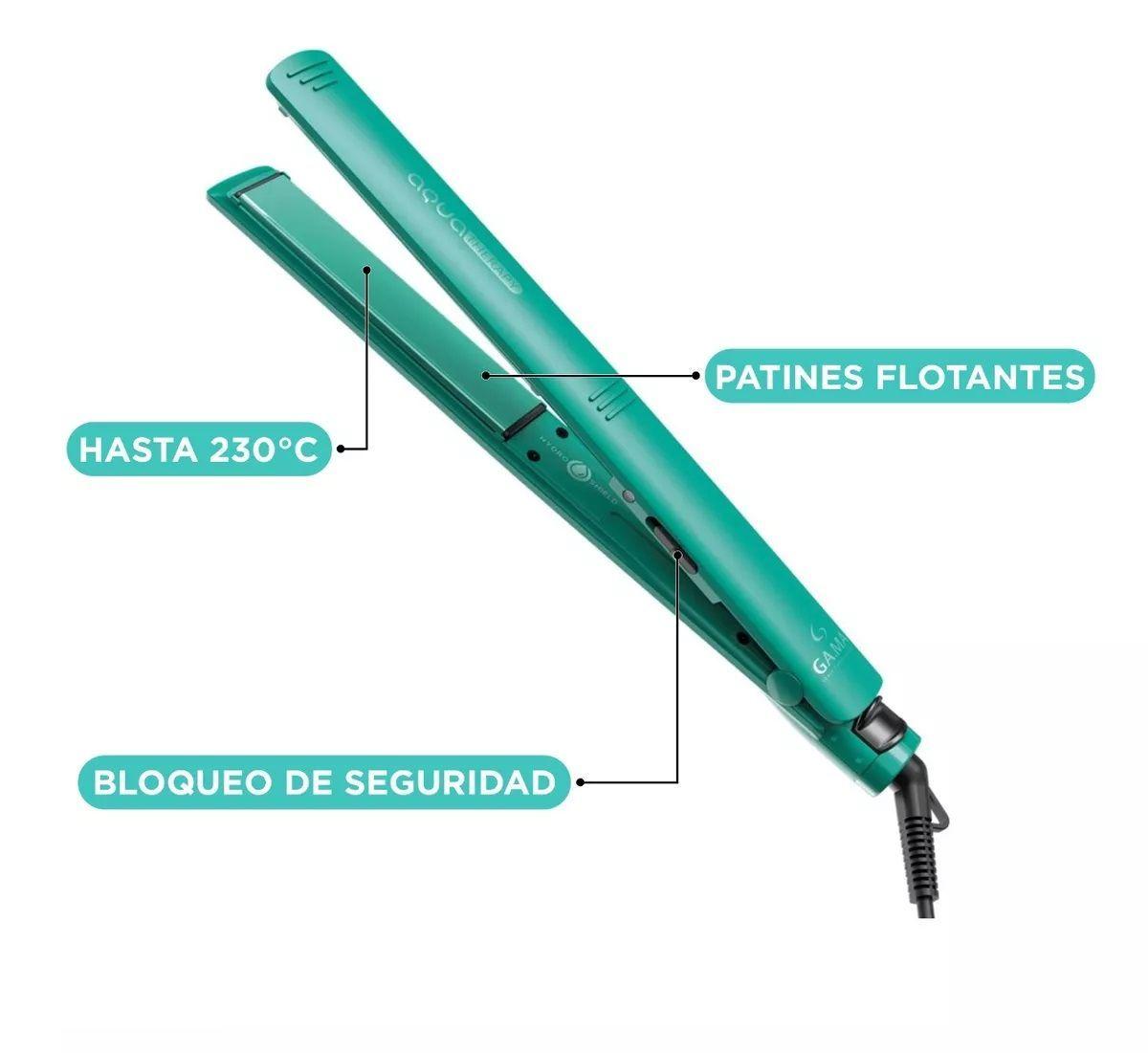 Plancha De Cabello Gama Eleganc Aqua Therapy Verde 110v/220v-2