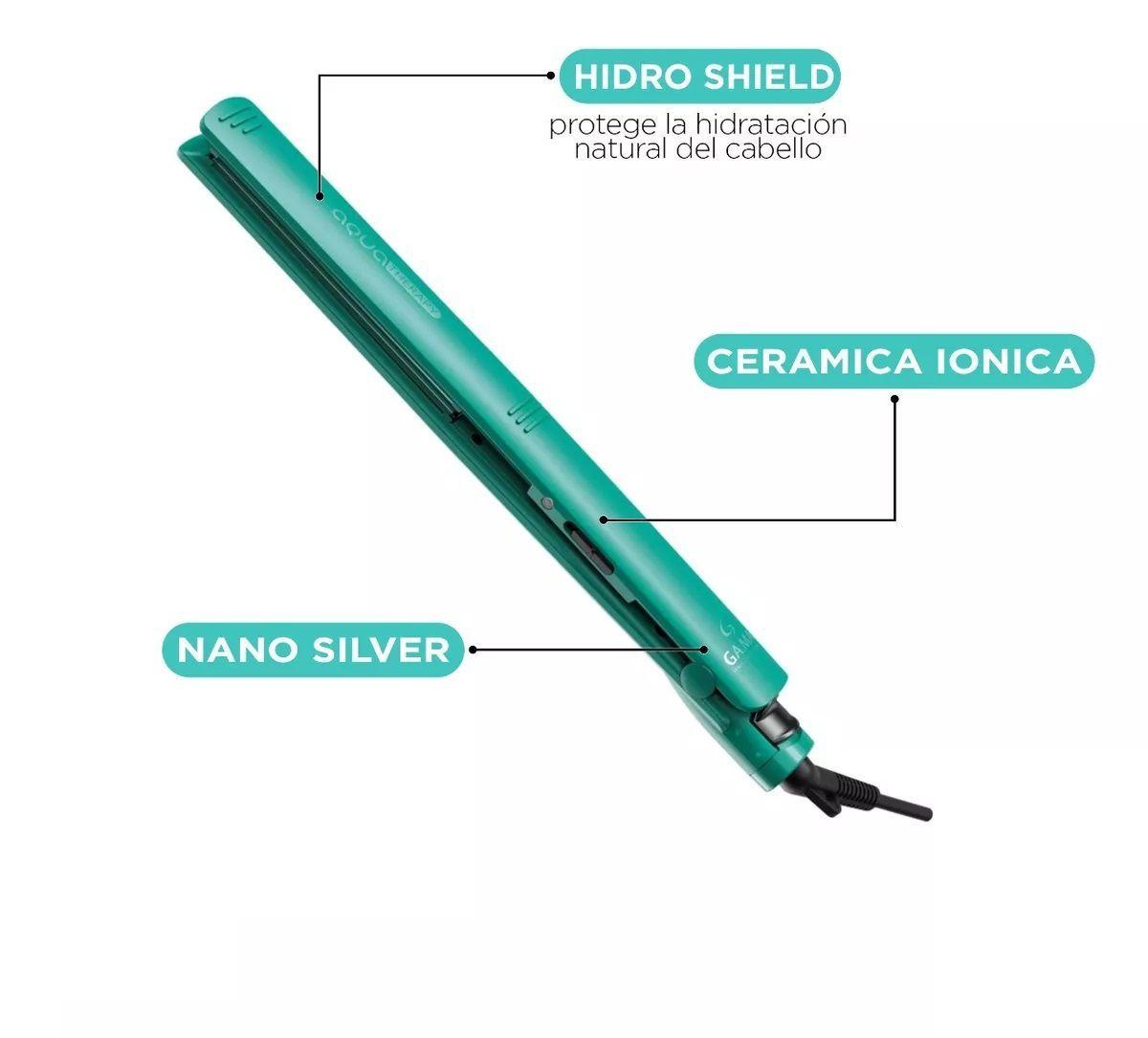 Plancha De Cabello Gama Eleganc Aqua Therapy Verde 110v/220v-7