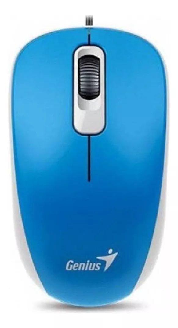 Mouse alámbrico DX-110 Óptico USB Azul, 3 botones, Ambidiestro.-2