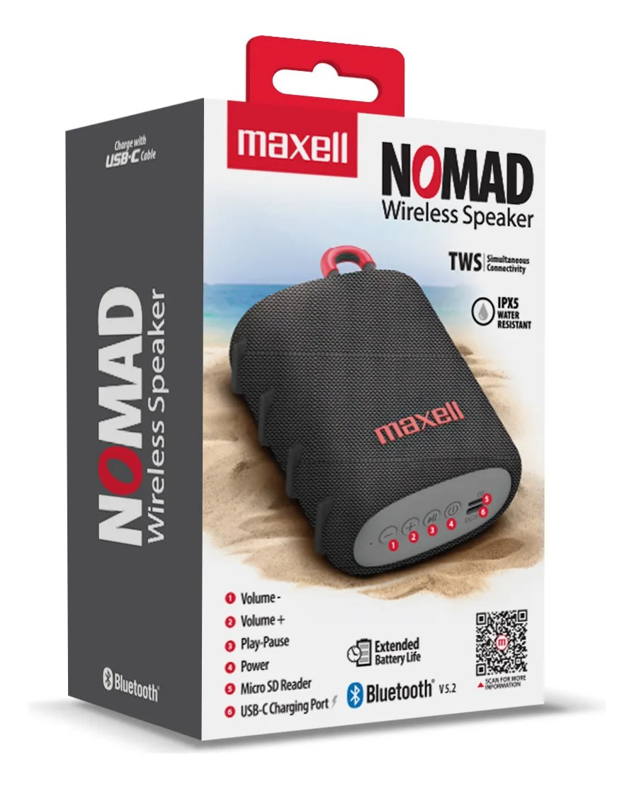 Parlante Bluetooth Portátil Maxell Nomad Tws 15 Hr Ipx5-3
