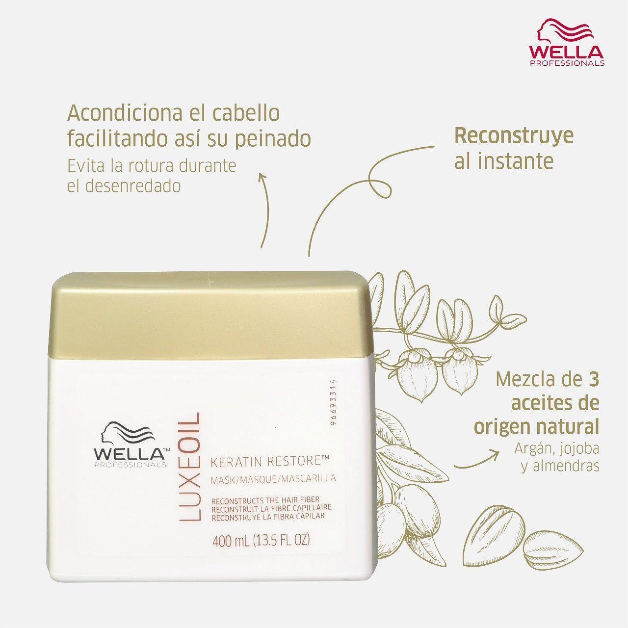 Mascara Para El Cabello Wella Luxeoil Keratine 400ml-3
