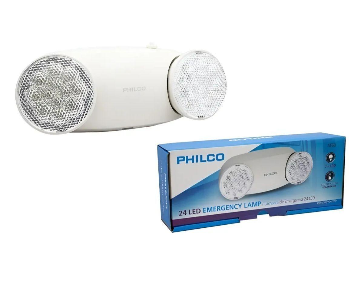 Luz De Emergencia 24 Led 2.4w Philco At60 Blanco 2 Focos-4