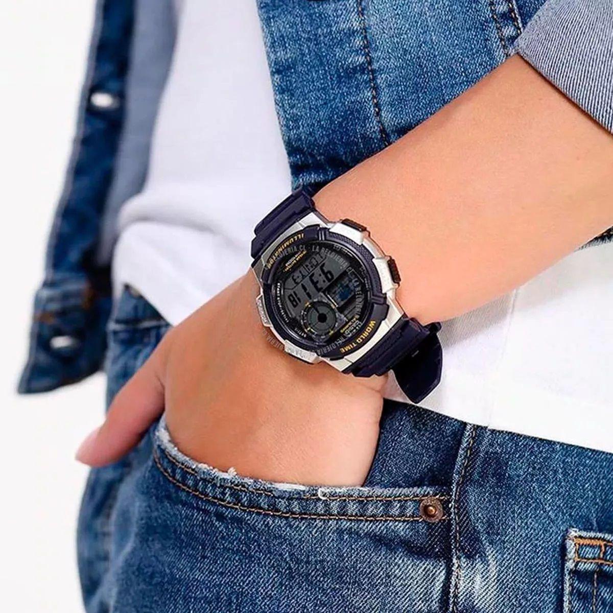 Reloj De Pulsera Casio Ae-1000w-2avdf Original Casio Hombre-7