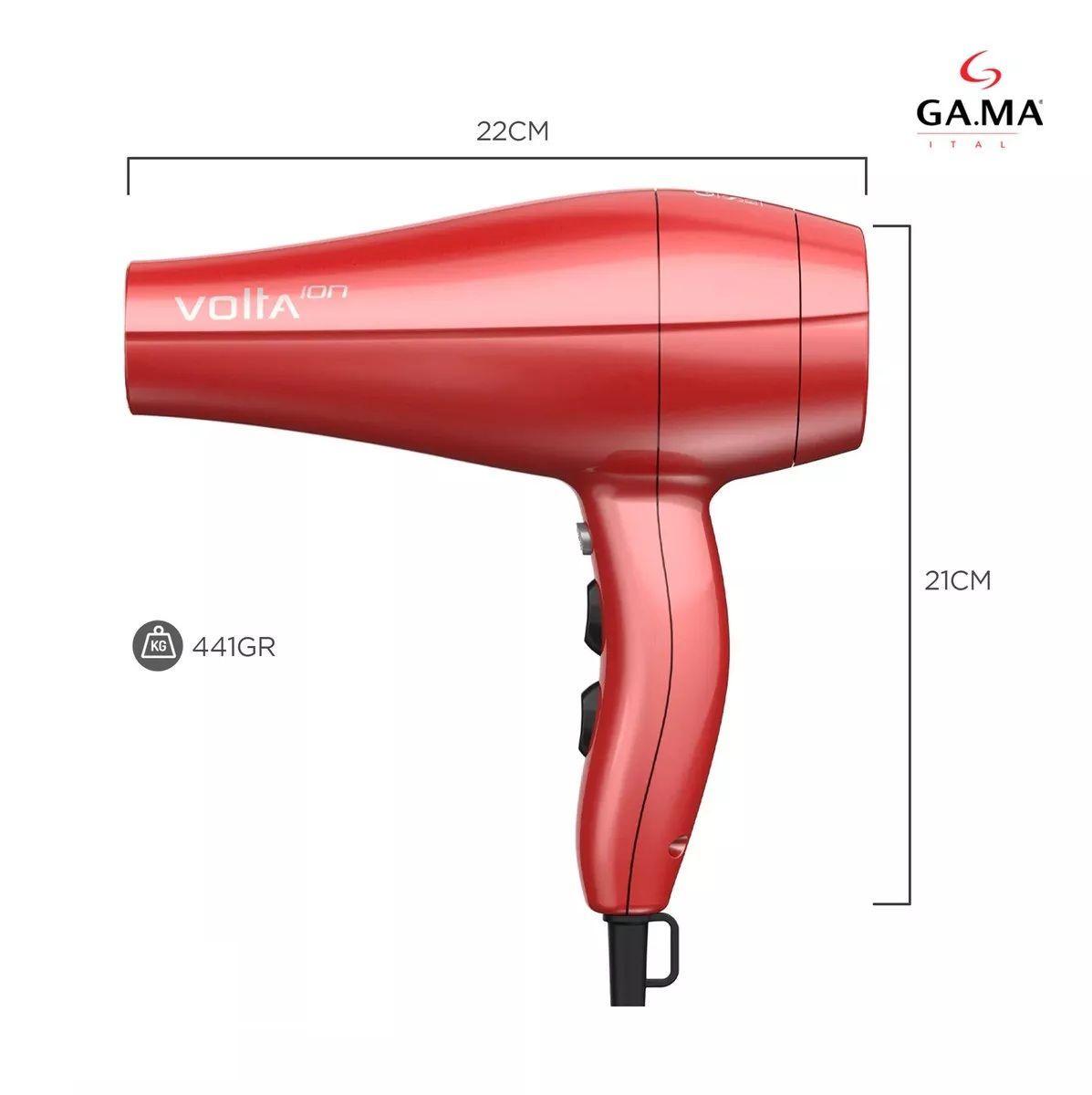 Secador De Pelo Gama Italy Ac - Volta Ion 2300w Rojo-6