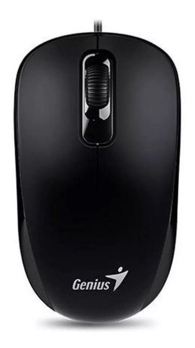 Mouse alámbrico DX-110 Óptico USB Negro, 3 botones, Ambidiestro.-1