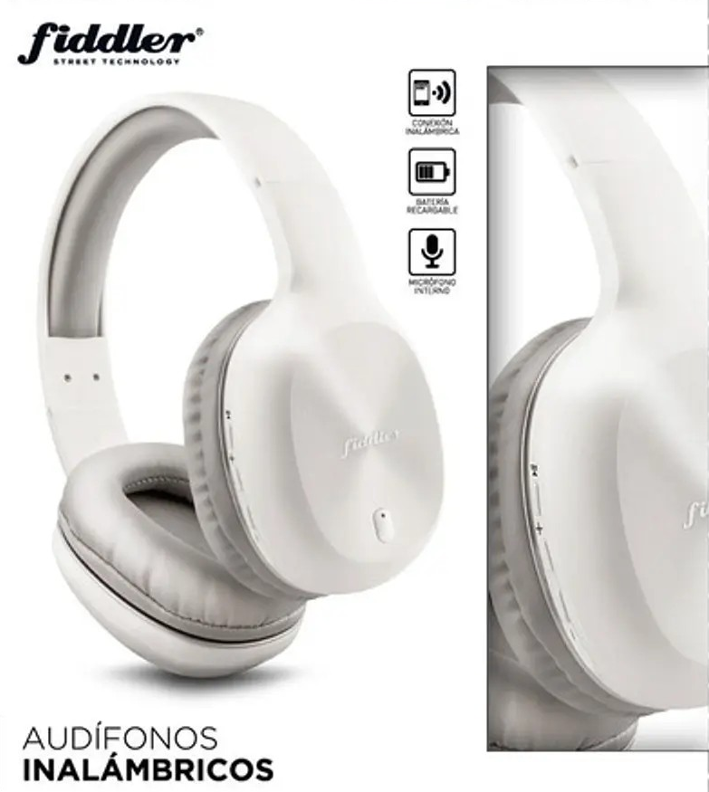 Audífonos Bluetooth 4.0 Manos Libres Fiddler Fd-b68w Blanco-2