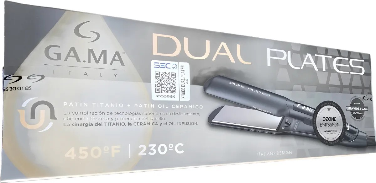 Plancha De Cabello Alisadora Gama X-wide Digital Dual Plates Plateado-4