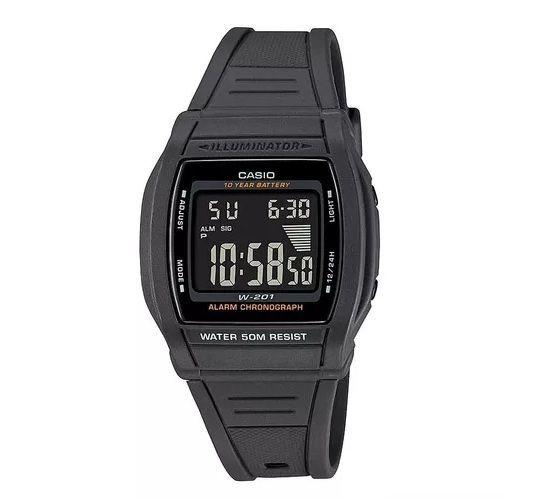 Reloj De Pulsera Digital Gris Casio W-201-1bvdf Para Hombre-0