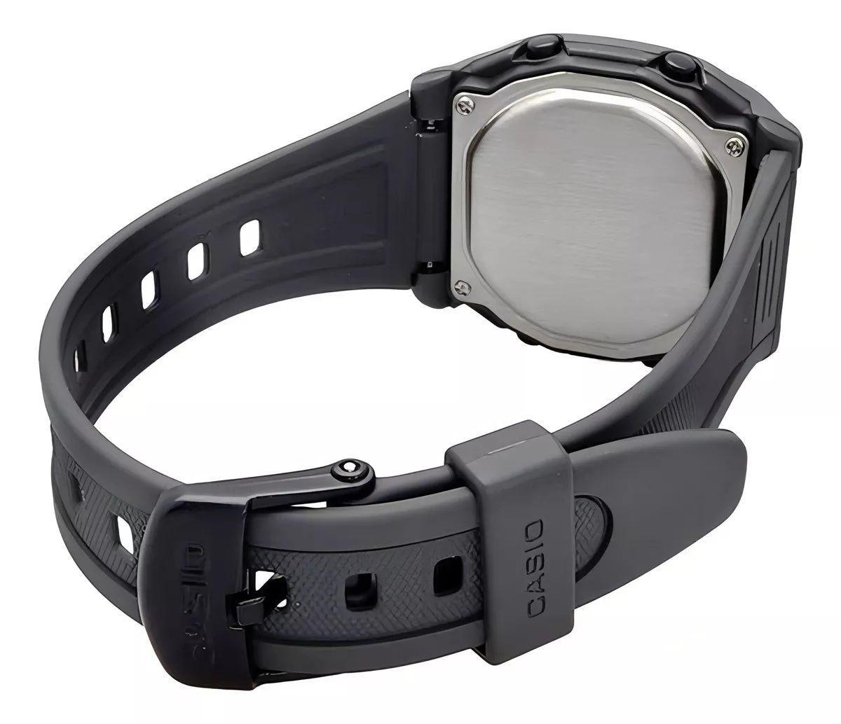 Reloj De Pulsera Digital Gris Casio W-201-1bvdf Para Hombre-4