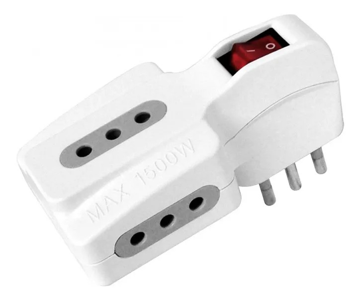Enchufe Adaptador Triple Macrotel Con Switch Certificado-1