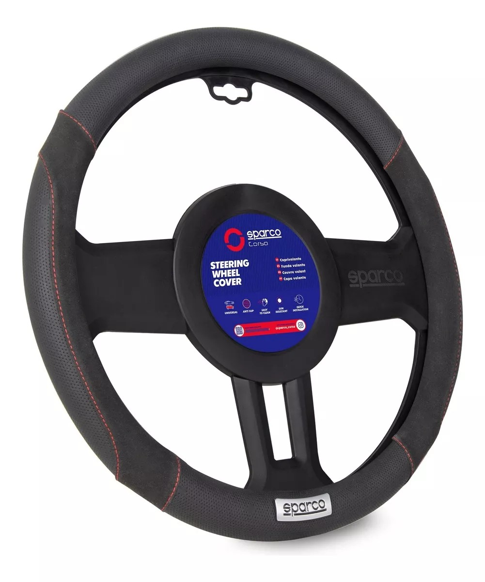 Cubre Volante Sparco Negro Spc1113bk 36 a 38cm Universal-0