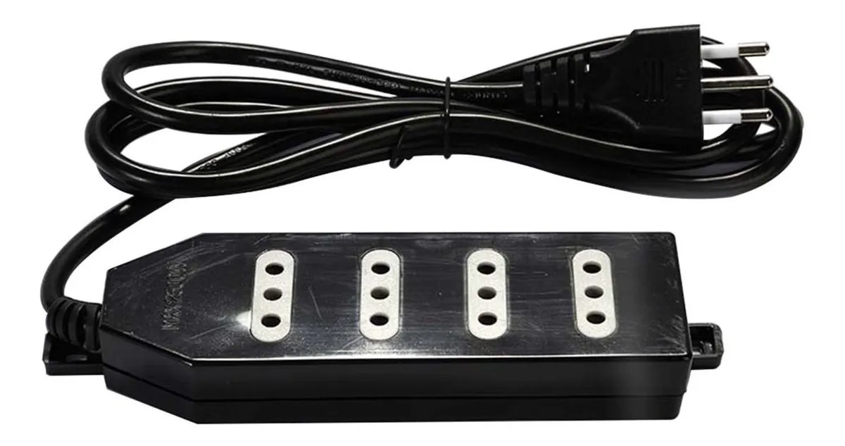 Alargador Zapatilla 4 Tomas 1.5 Mts Macrotel Certificado Negro-4