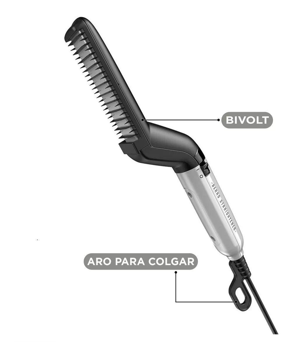 Plancha Alisadora Cepillo De Barba Gama Barber Style Iones-2