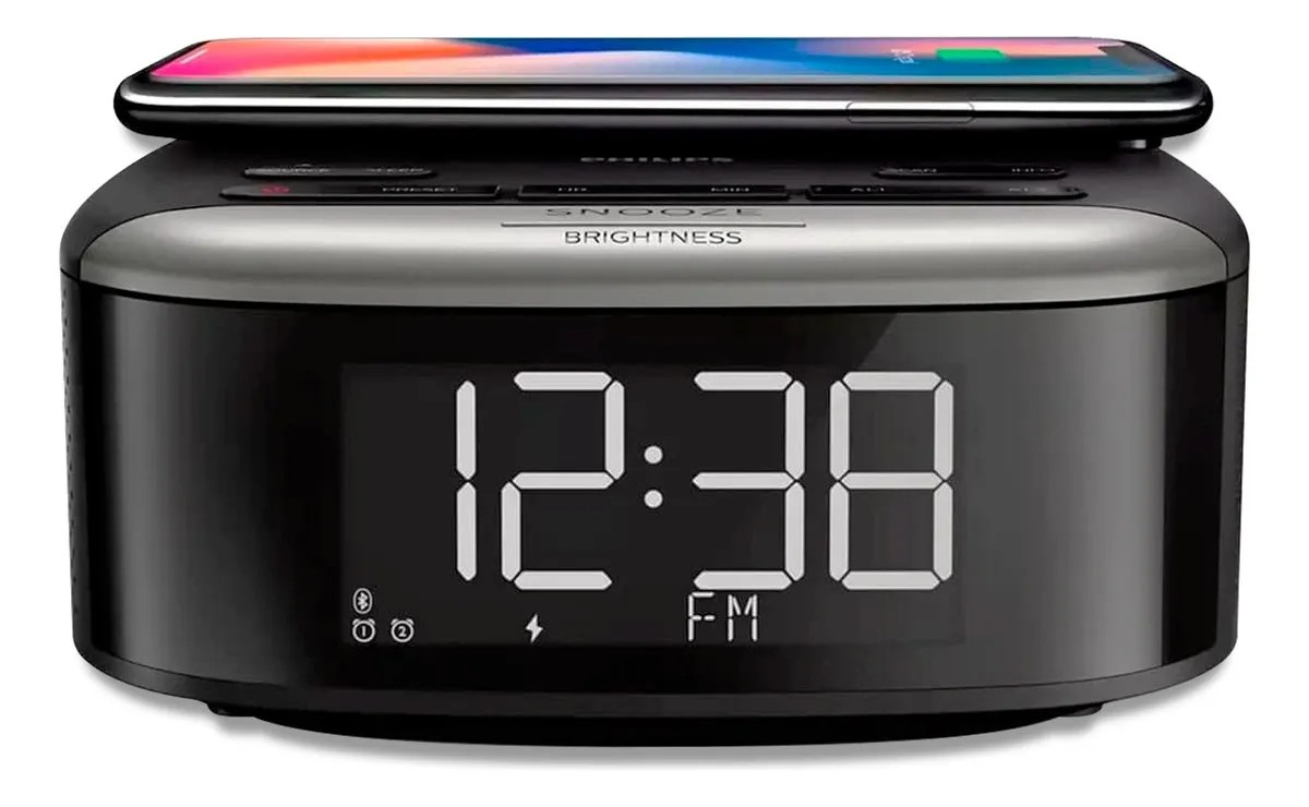 Radio Reloj Despertador Bluetooth Philips Tar7606/37 Negro -2