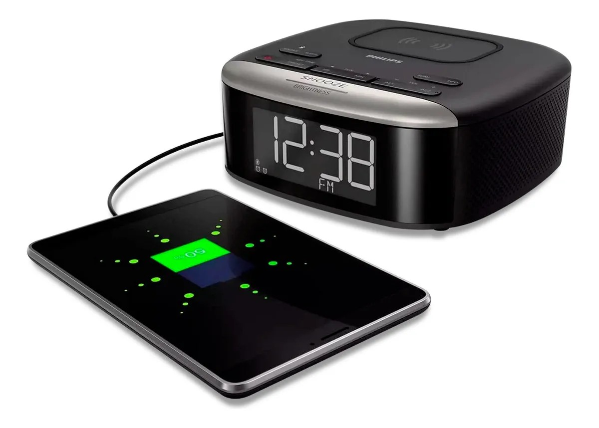 Radio Reloj Despertador Bluetooth Philips Tar7606/37 Negro -3