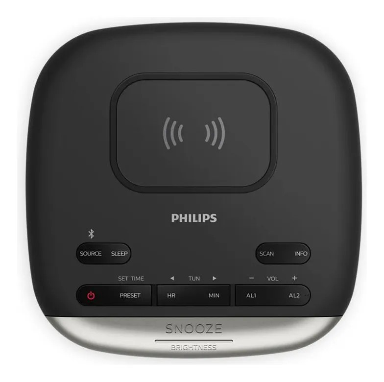 Radio Reloj Despertador Bluetooth Philips Tar7606/37 Negro -4