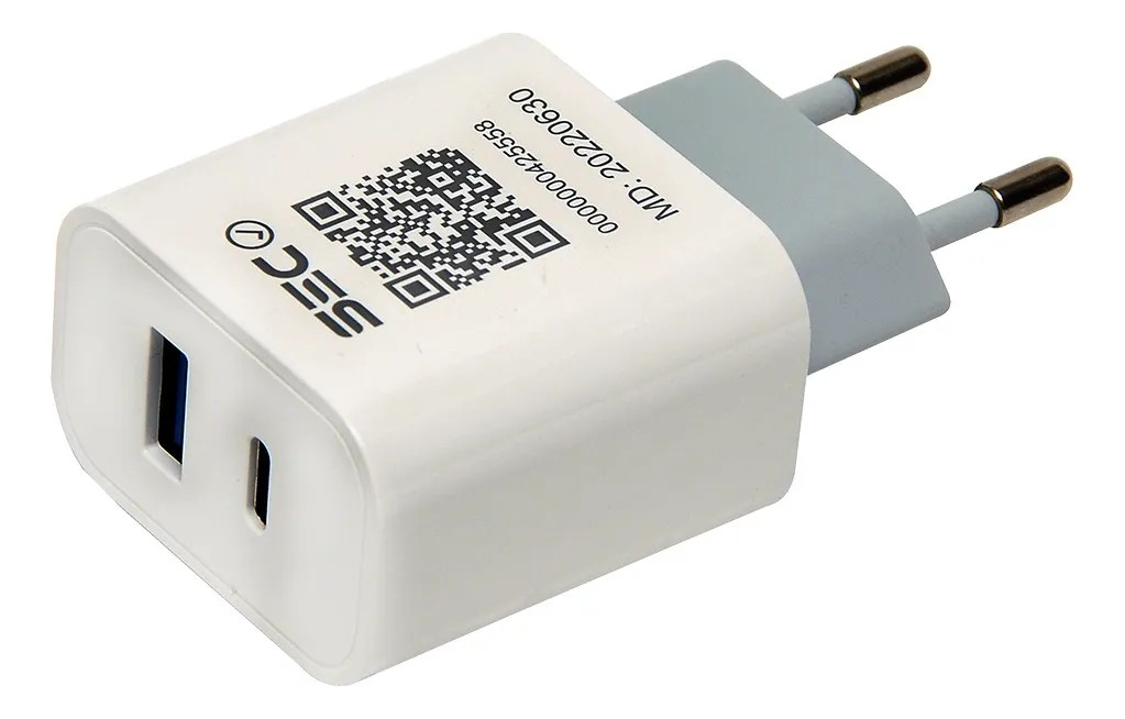 Cargador Usb C Y Usb Carga Rápida 20w Certificado Sec-0