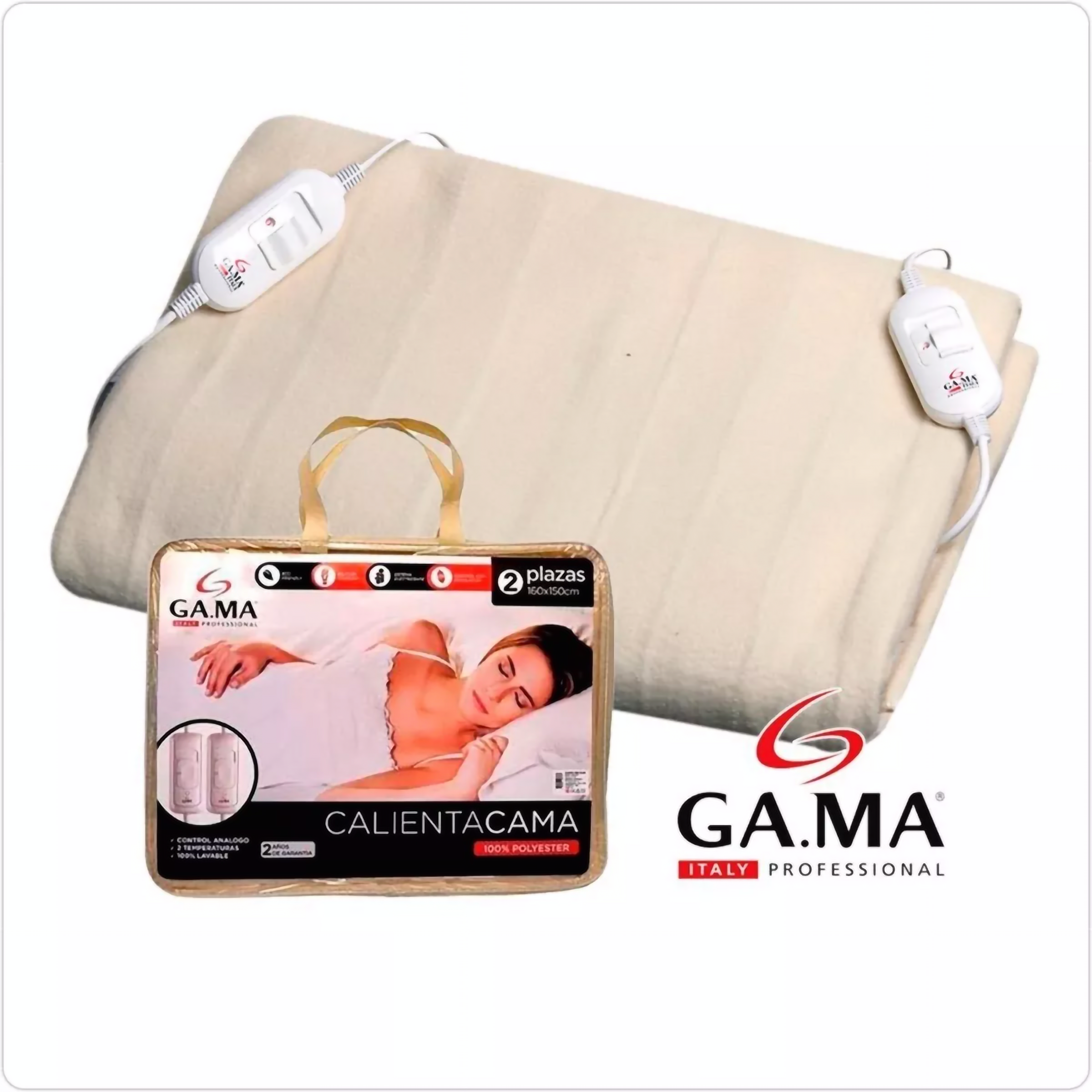 Calienta Cama Gama 2 Plazas 100% Lavable 2 Temperaturas-0