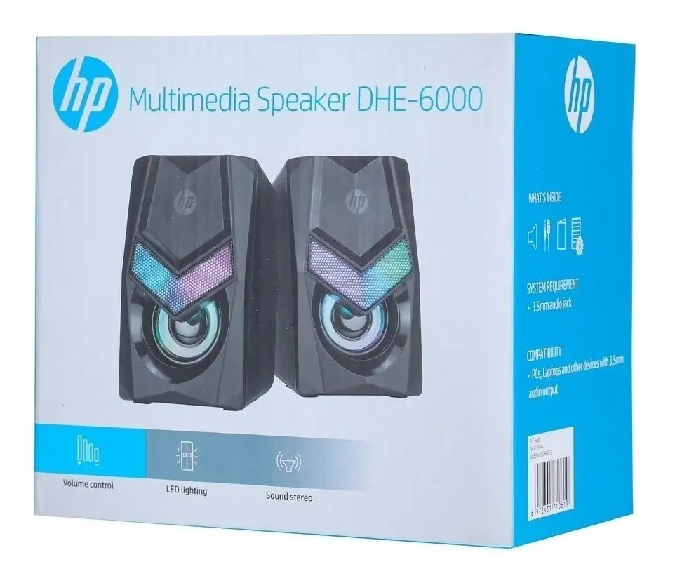 Parlante Hp Parlantes Gamer Hp Dhe-6000 Con Luces Rgb-4