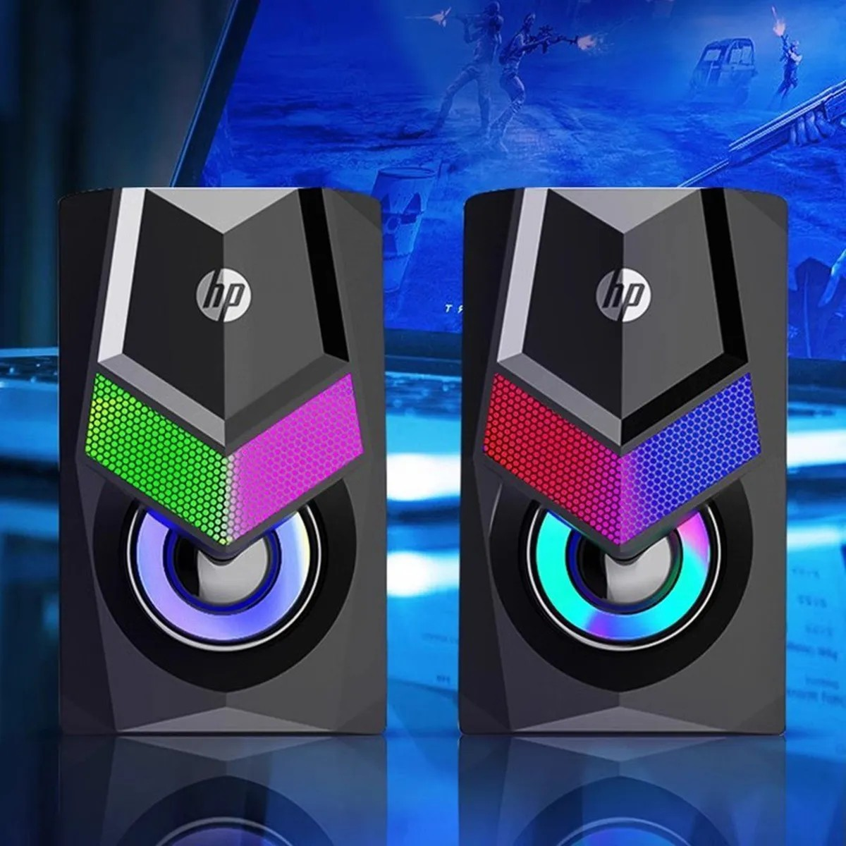 Parlante Hp Parlantes Gamer Hp Dhe-6000 Con Luces Rgb-5