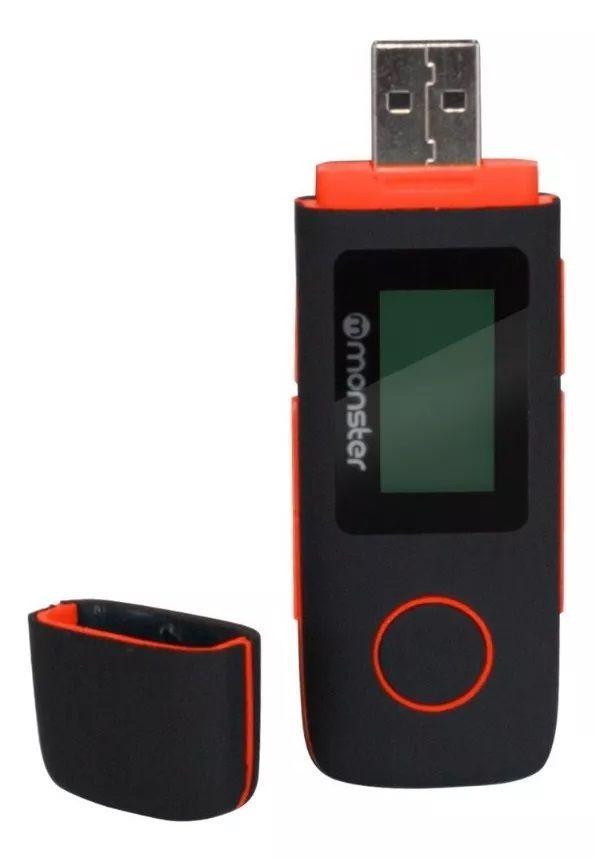 Reproductor Mp3 16gb Radio Fm Monster C/grabador De Voz Rojo-0