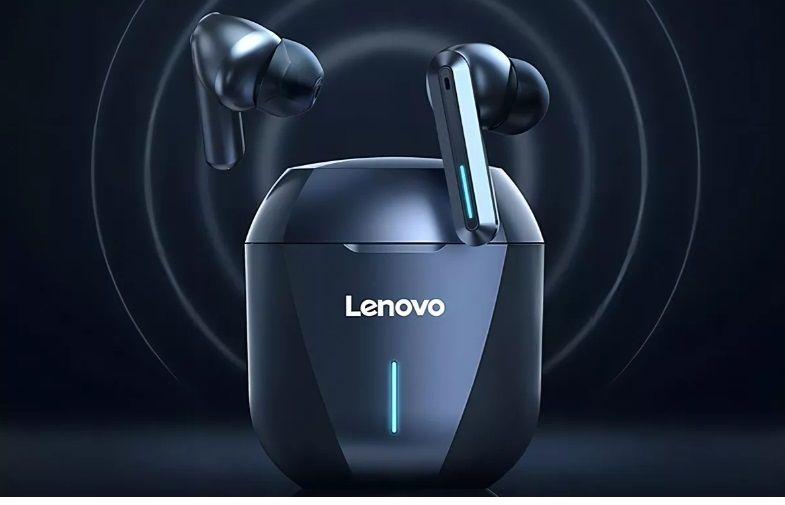 Auriculares in-ear gamer inalámbricos Lenovo XG01 gris con luz LED-2