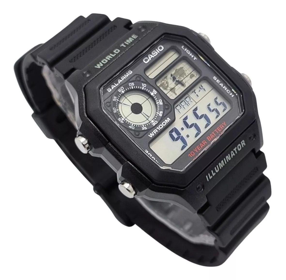 Reloj De Pulsera Casio De Hombre Ae-1200wh-1avdf Negro-3