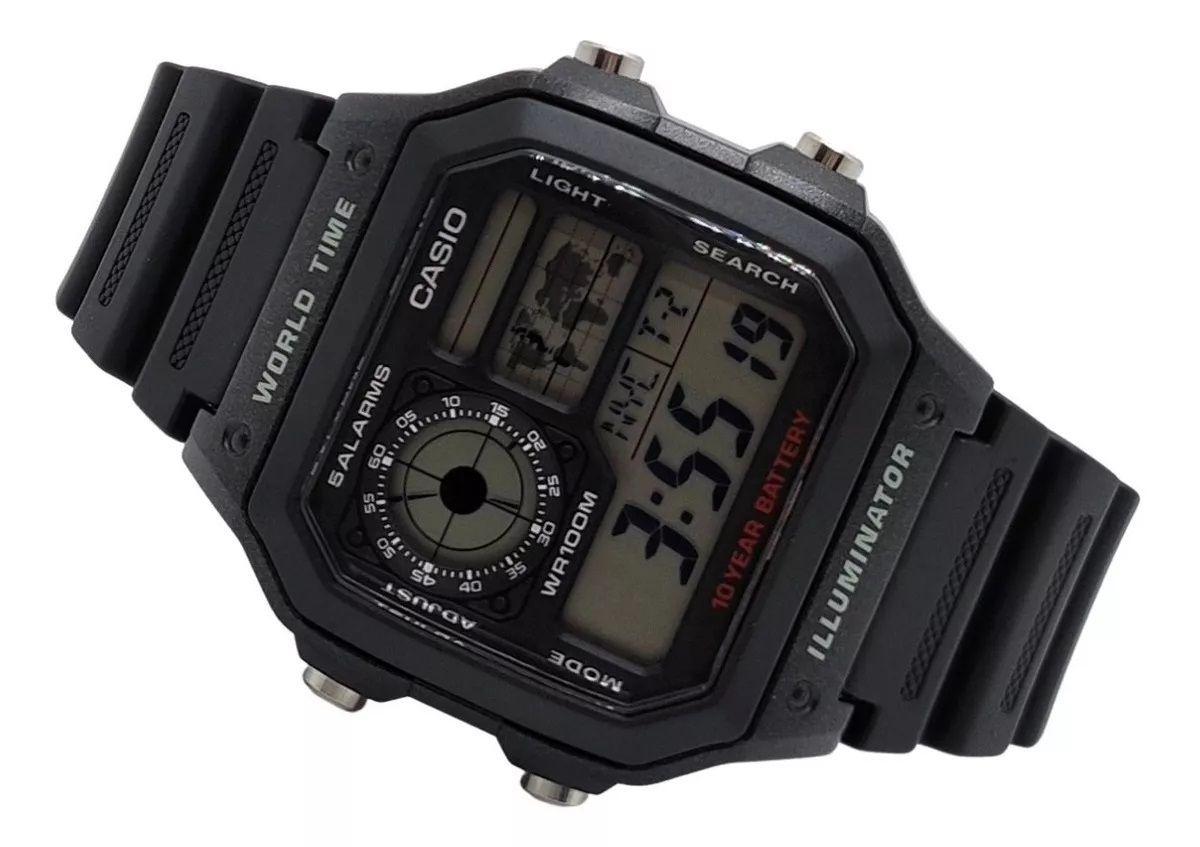 Reloj De Pulsera Casio De Hombre Ae-1200wh-1avdf Negro-4