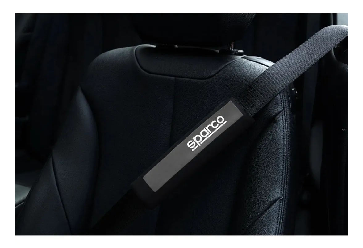 Set De Cubre Volante + Funda Cinturon Sparco Universal 38cm Negro-4