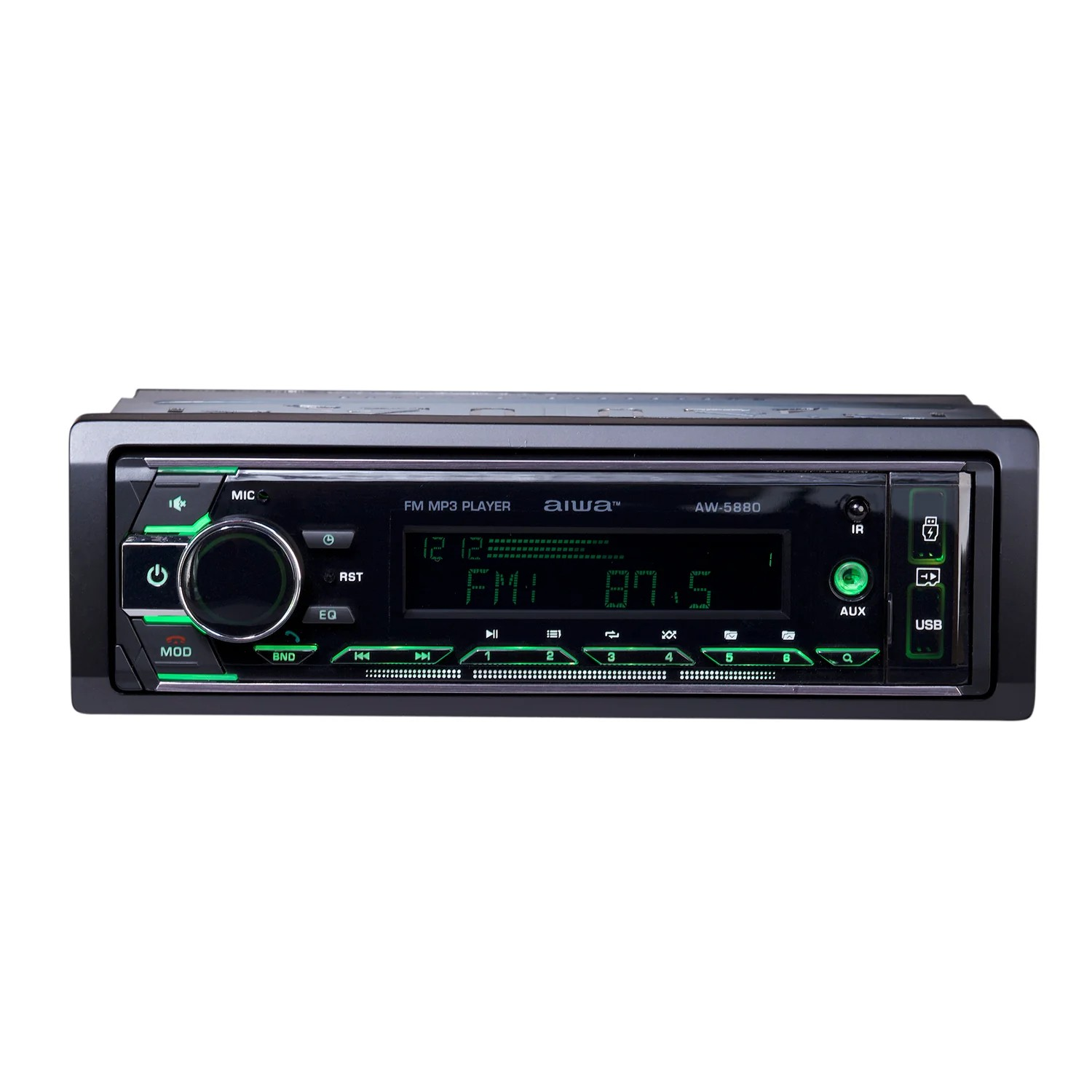 Radio Auto 1 Din Bluetooth Usb X2 Radio Fm Aiwa Aw 5880bt-4