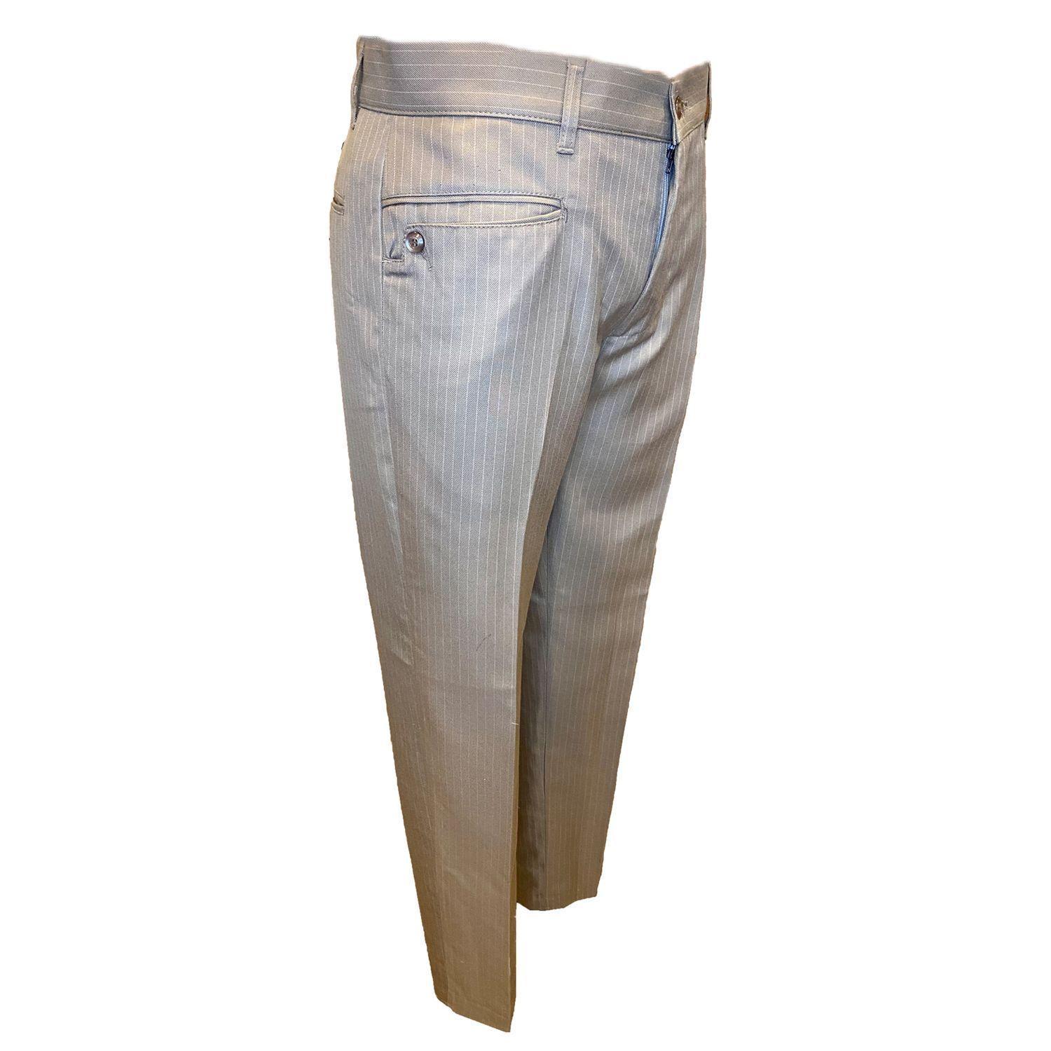 PANTALON HUASO CASIMIR HOMBRE BEIGE LISTADO -1