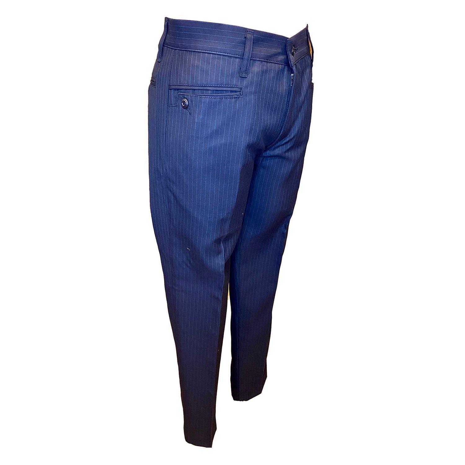 PANTALON HUASO HOMBRE CASIMIR AZUL LISTADO-0