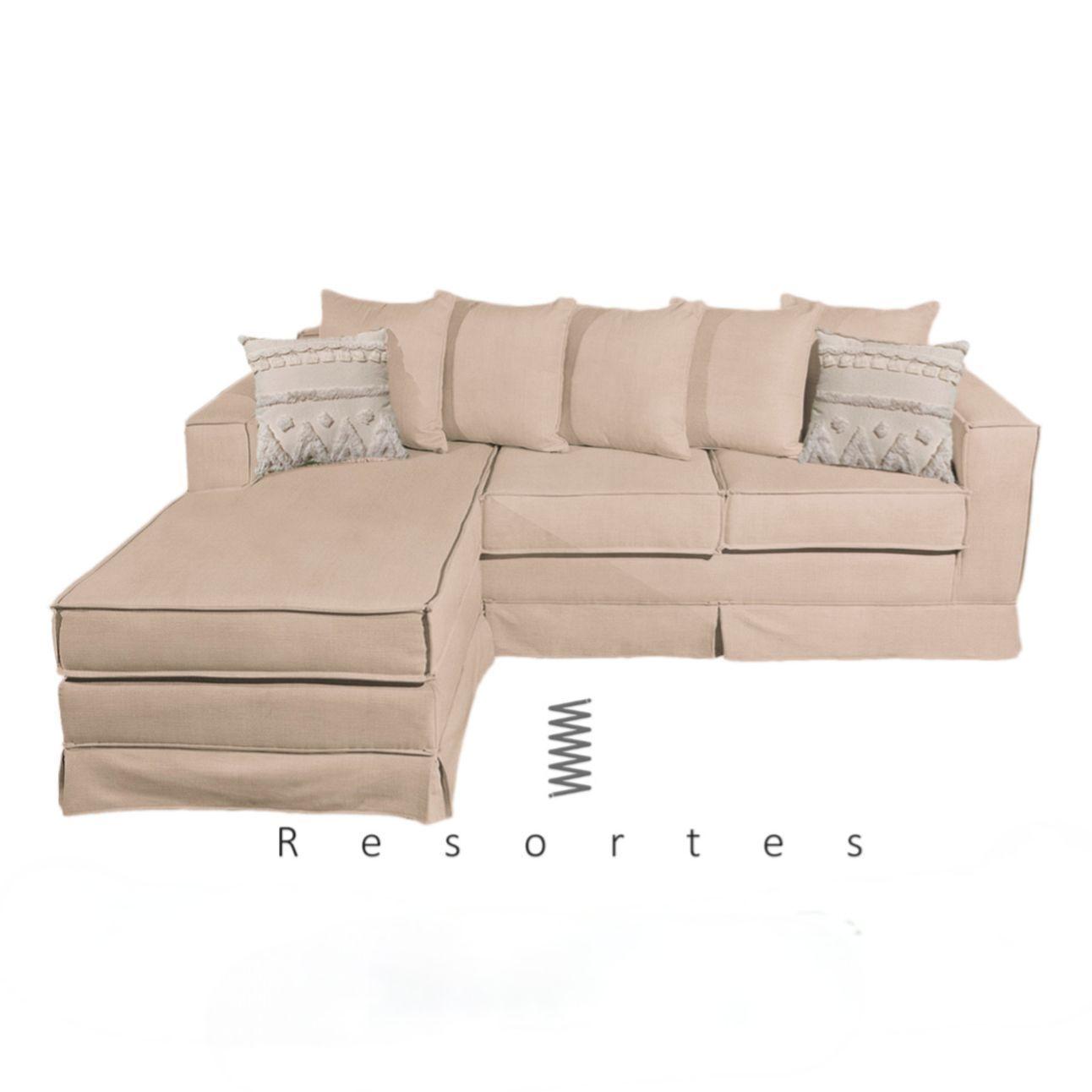 Sofa seccional inter Provenza beige resortes -1