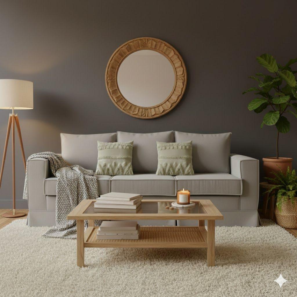 Sofa premium resortes gris claro Pompeya-1