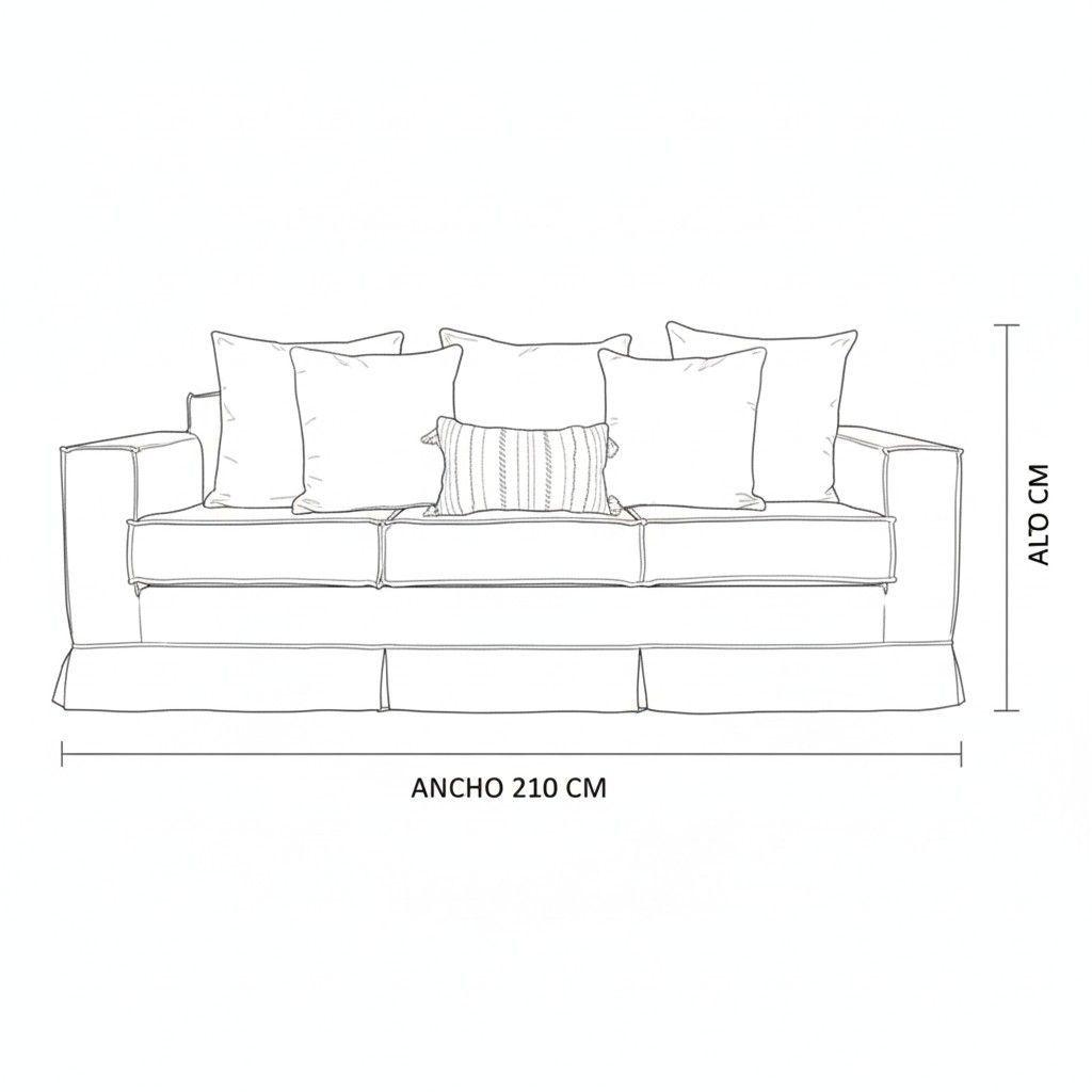 Sofá 3 cuerpos Sahara Marengo con resortes pocket-3