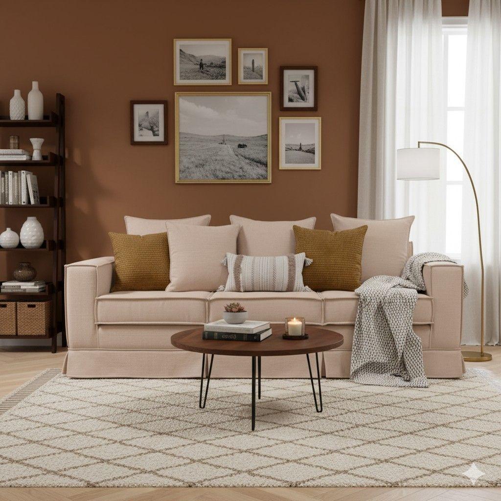 Sofá 3 cuerpos Sahara Beige  con resortes pocket-2