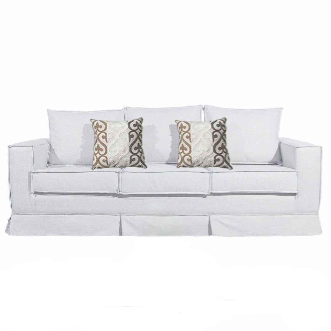 Sofa Pompeya blanco con resortes -0